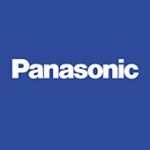 A blue background with the word panasonic written in white.