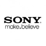 A black and white logo of sony.